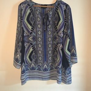 HP 💃🏻 Cynthia Rowley Blue flowing Tunic top